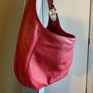 Michael Kors red hobo purse